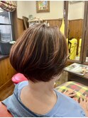 ショートヘア_ハイライトカラー