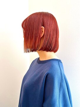 セイドット リー(Say. Ree) Say.ミディアムボブチェリーブラウンミニウルフワインレッド青山