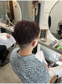 【安田汐里】メンズパーマ×ボルドーカラー
