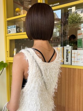 ヒントステーション(HINTSTATION) 〈浅草 半個室〉切りっぱなしボブ×アッシュブラウン