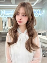 グロー 大宮(GLROW) レイヤーカット くびれ巻き ベージュ 顔まわりカット