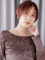 カバーヘア ブリス 戸田公園西口店(COVER HAIR bliss)&nbsp;コーラルピンク似合わせカット抜け感丸みショートZ戸田公園30代