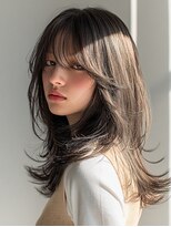 ダル 渋谷/表参道(DAL.)&nbsp;ミディアムレイヤー/ダークグレージュ/ハッシュカット
