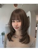 韓国ミディアムレイヤーカット