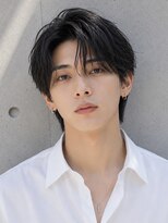 オグジュアリー 表参道(aux.)&nbsp;毛流れハンサムショートセンターパートメンズ黒髪爽やか