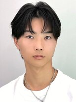 セプト 博多(SEPT.)&nbsp;黒髪ショート センターパート ラウンドマッシュ メンズカット