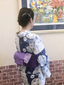美容室 シャルドン 浴衣シニヨン