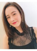 小顔 ワンサイドショート ブランジュ ハイライト ダブルバング