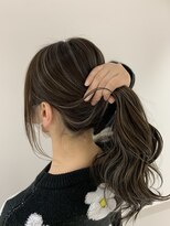 シェーン 仙台駅広瀬通店(schon)&nbsp;ハイライト×ポニーテール