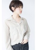 アッシュブラック☆ハンサムショート 20代・30代ララポート福岡