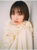 20代30代40代ブリーチなし/ことりベージュ/前髪パーマ