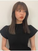ストレート アッシュベージュ セミロング 【天神/今泉】