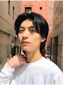 艶センターパートニュアンスパーマカルマパーマダークアッシュ