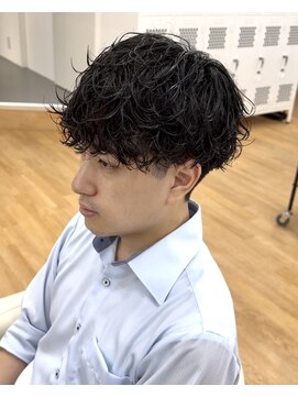 ビカム 名駅(become) 【シャドウパーマ】メンズ韓国無造作マッシュ刈り上げショート