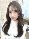 《高瀬寛菜》ダークグレージュ/レイヤーカット/レイヤーロング