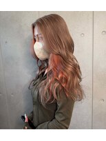 レオクマ(REOKUMA)&nbsp;インナーカラー/ミルクティー/オレンジ/ゆるふわヘア