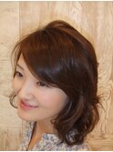 ツヤありふわゆるパーマ