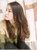 大人可愛い/ココアベージュ/グレージュカラー/ボブウルフ/黒髪