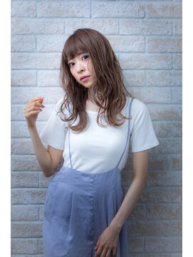 ヘアーアートシフォン 池袋西口店(Hair art chiffon) ミニマムボブモードジグザグバング3Dカラーノットヘアブルージュ