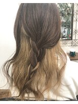 リズ オブ ヘアー(Lis of hair) インナーカラー☆ミルクティー