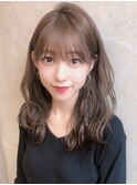 最高級髪質改善大人かわいいセミロングレイヤー★アッシュ