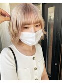 #ホワイトベージュ#ケアブリーチ#ハイトーン#下村スタイル