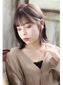 大人可愛いボブ×小顔シースルーバング×マロンベージュ/大宮a
