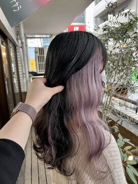 キャラ 池袋本店(CHARA) 透明感抜群イヤリングカラー【インナーカラー/ライトパープル】