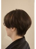 ハイライト×ひし形×耳かけショートボブ【恵比寿KIMIDORI】