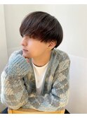 サラサラマッシュ　黒髪　刈り上げ　ツーブロック　メンズパーマ