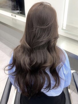 ノイズオオサカ 梅田店(NOISM OSAKA) 小顔外ハネミディアムアッシュ20代30代40代くびれミディ韓国ヘア