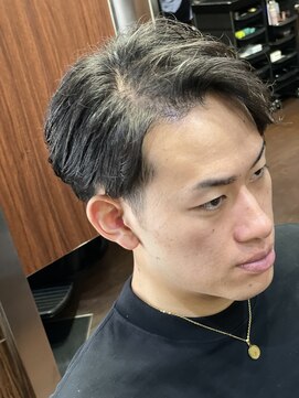 ヒロギンザ 新橋銀座口店(HIRO GINZA) かきあげツーブロスタイル