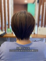 ピールアーク(peal ark)&nbsp;20代30代大人可愛い小顔前下がりショート×ラベンダーベージュ