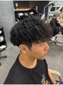 ツイストスパイラルパーマツイストパーマメンズマッシュパーマ