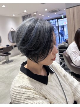 アース 三軒茶屋店(HAIR&MAKE EARTH) 三軒茶屋_アンブレラカラー_デザインカラー_ブルー_ブリーチ