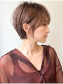 メルティーカラー似合わせカットウェーブミディアムショートヘア