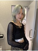 【KASUMI天神美容室】ミントカラー×ミディアムレイヤー