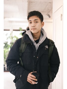 シンク(sync) メンズベリーショート×無造作パーマ