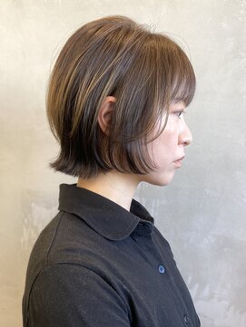 エリマバイフィフス 調布(elima by fifth) 調布白髪染めレイヤーボブショートヘアッシュグレージュカラー
