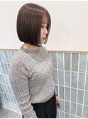 マロンブラウンミニボブ