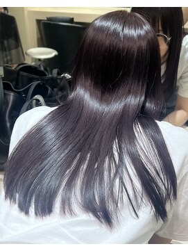 ブリーチなしバイオレットカラー