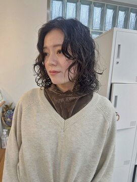 ナウアズ(now as.) スパイラルボブパーマ【mayu】【now as.明石】