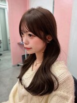 ボタン コロン 表参道 原宿(VOTAN COLON) 【木串楽人】顔周りカット/マロンベージュ/流し前髪