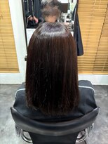 エクファ ヘア シェリル 草津 南草津店(ex-fa hair cherir)&nbsp;ワンホンレイヤー/ミルクティーブロンド/ダークブルー/南草津