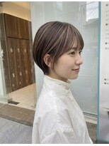 アッシュ 川崎店(Ash)&nbsp;ショートボブ　ハイライト　グレージュ