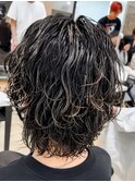 サーフカール波巻きパーマミディアムヘアミディアムパーマ