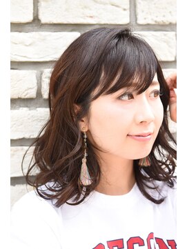 アンシー ヘア デザイン(an-cie hair design+) カジュアル＆外はねミディ×ウォームブラウン★