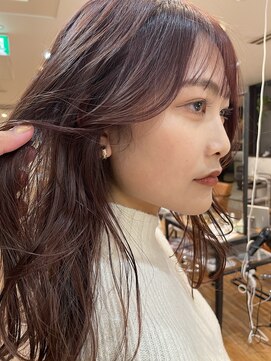 ノラキチジョウジ(NORA KICHIJOJI) #暖色カラー#フェイスレイヤー#カーテンバング#前髪#ピンク