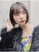 ミニボブショートくせ毛多毛まとまるワンレン短め