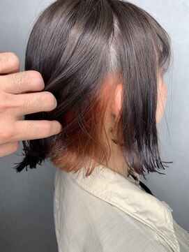 ワット 原宿店(W) ☆インナーカラー☆アプリコットオレンジ☆